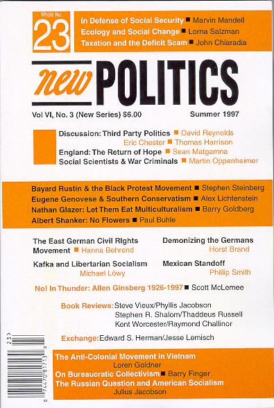 [New Politics No. 23 Cover]