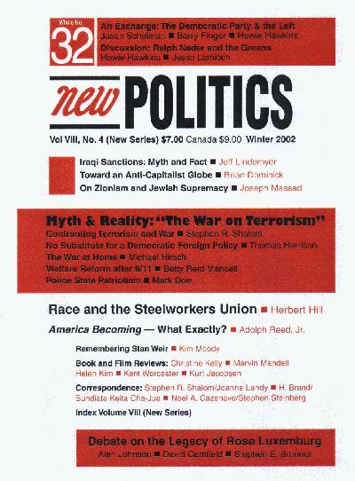 [New Politics No. 32 Cover]