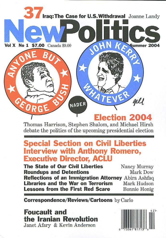 [New Politics No. 37 Cover]