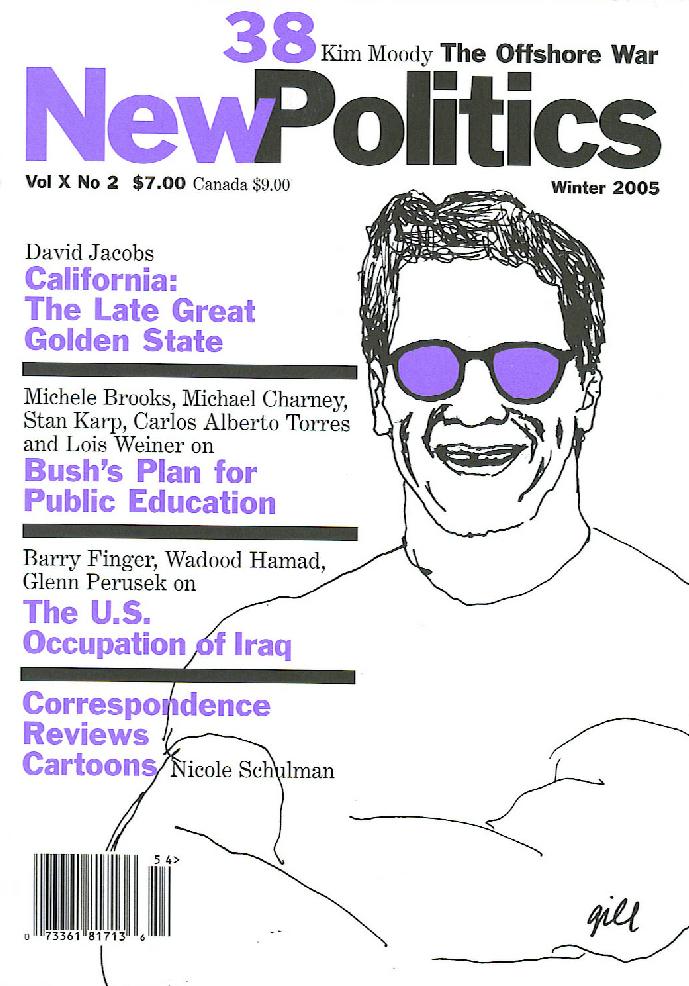 [New Politics No. 38 Cover]